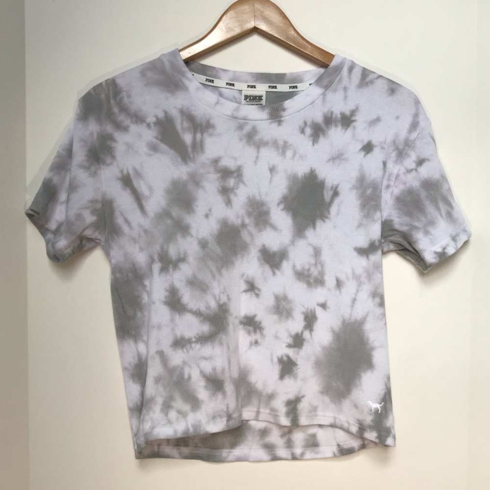 XS VS Pink Marbled Ribbed T-shirt